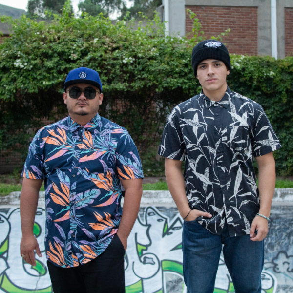 Indospray Floral Woven Short Sleeve Shirt