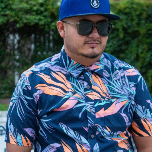 Indospray Floral Woven Short Sleeve Shirt